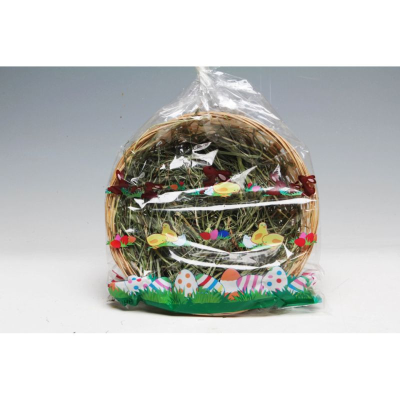 Osterkorb Bambus mit Heu befüllt kaufen